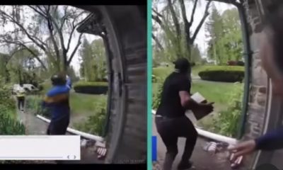Bold Thief Snatches A Man's Package Straight Out Of His Hands Right On His Front Porch